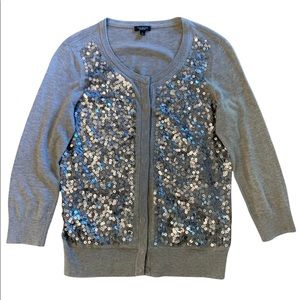 [Talbots] Grey sparkle cardigan